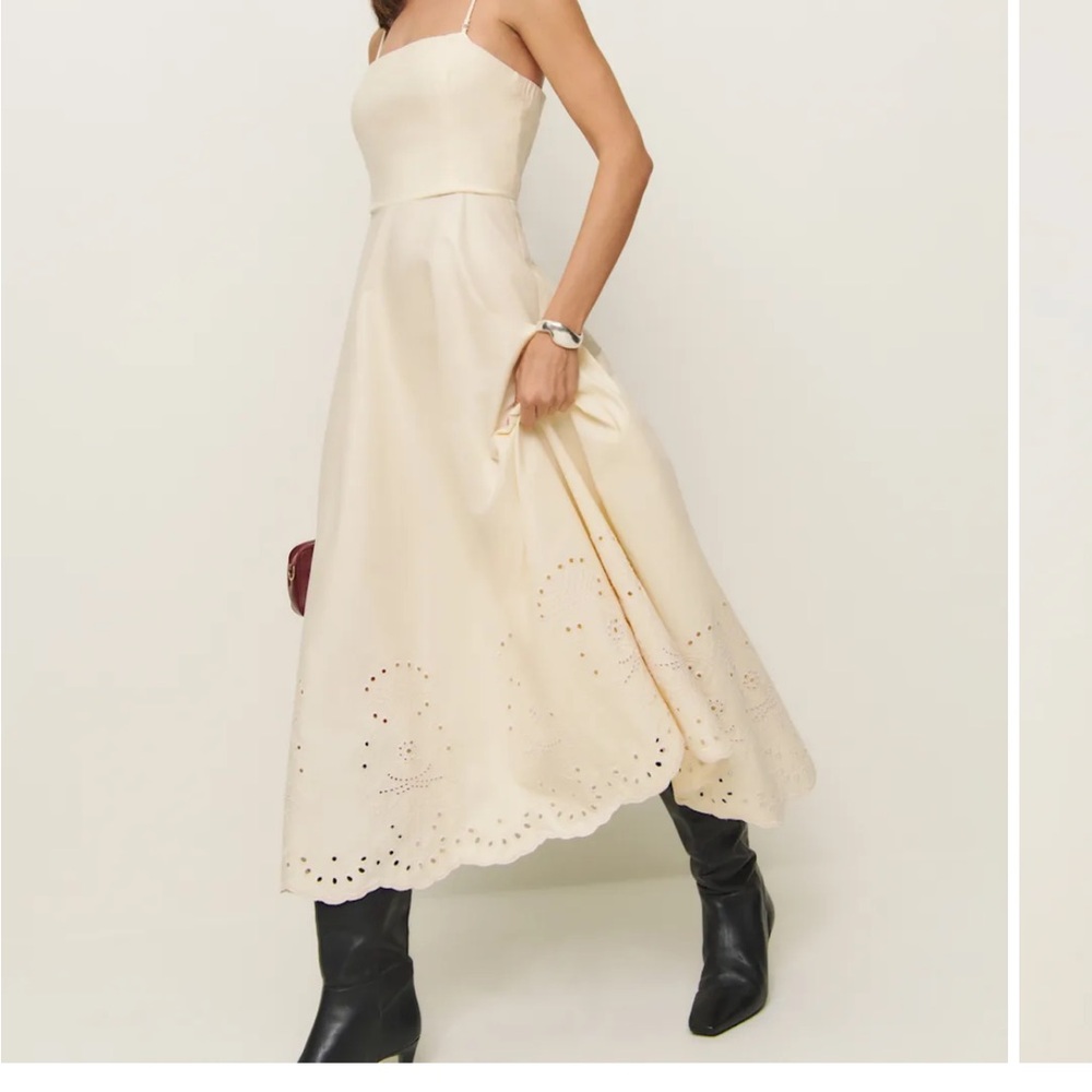 Reformation Cherie Dress in Sugar, size 4
